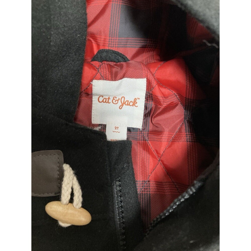 Toddler Coat Size 2T Black Color Long Sleeve Button Front with Pockets - Picture 7 of 7